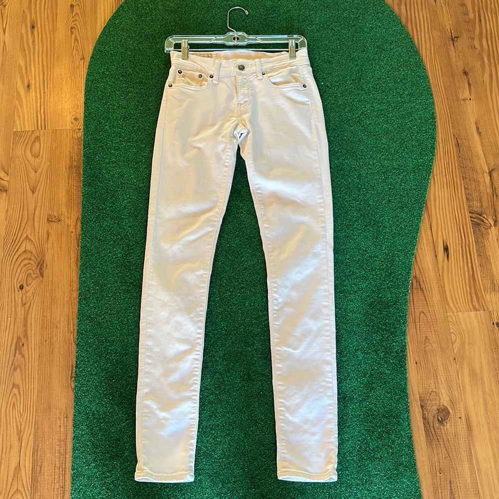 Classic Ralph Lauren straight leg white jeans